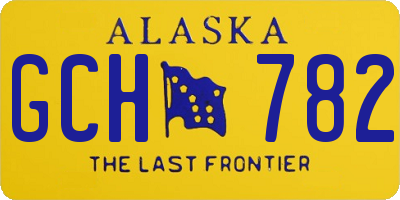 AK license plate GCH782