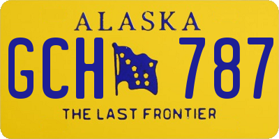 AK license plate GCH787