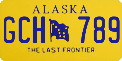AK license plate GCH789