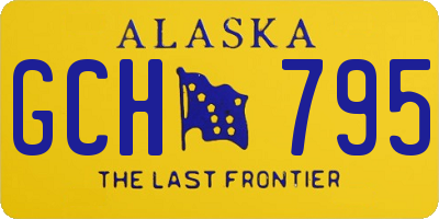 AK license plate GCH795