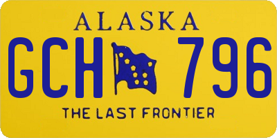 AK license plate GCH796