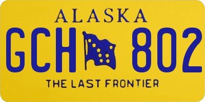 AK license plate GCH802