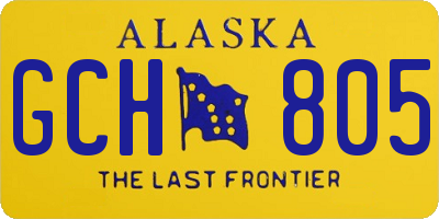 AK license plate GCH805