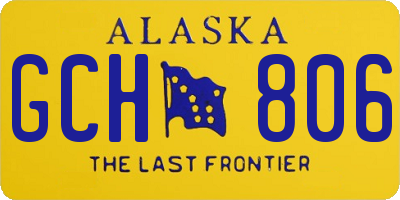 AK license plate GCH806