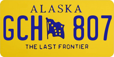 AK license plate GCH807