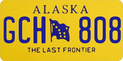 AK license plate GCH808