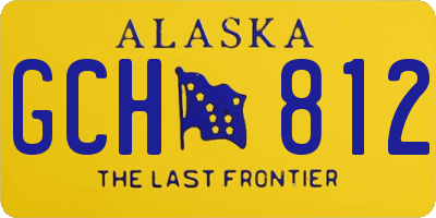 AK license plate GCH812