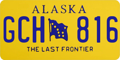 AK license plate GCH816