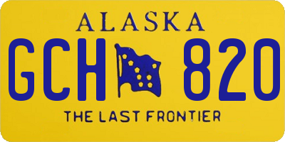 AK license plate GCH820