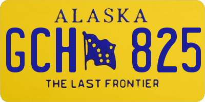 AK license plate GCH825
