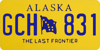 AK license plate GCH831