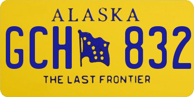 AK license plate GCH832