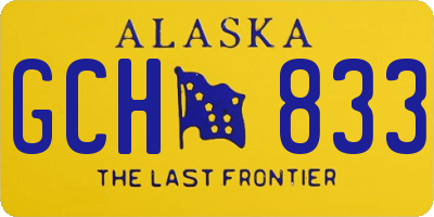 AK license plate GCH833