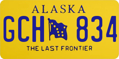 AK license plate GCH834