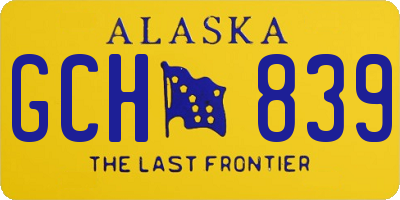 AK license plate GCH839