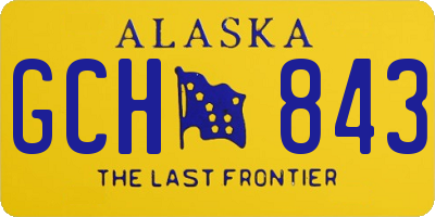 AK license plate GCH843