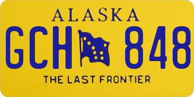 AK license plate GCH848