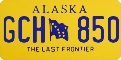 AK license plate GCH850