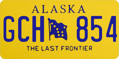 AK license plate GCH854