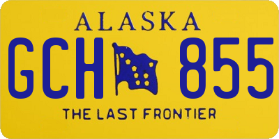 AK license plate GCH855