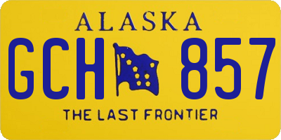 AK license plate GCH857