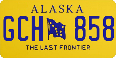 AK license plate GCH858