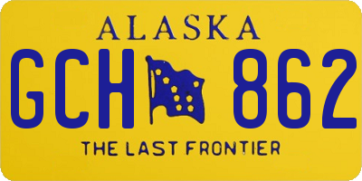AK license plate GCH862