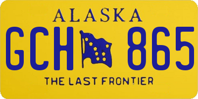 AK license plate GCH865