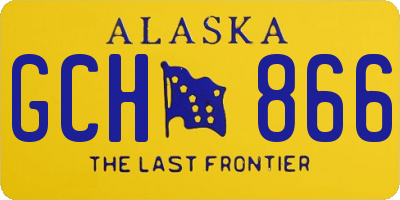 AK license plate GCH866
