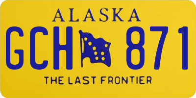 AK license plate GCH871
