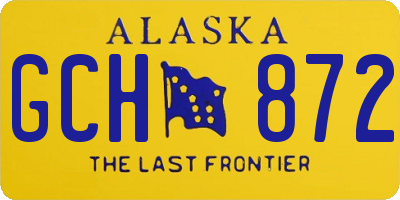 AK license plate GCH872