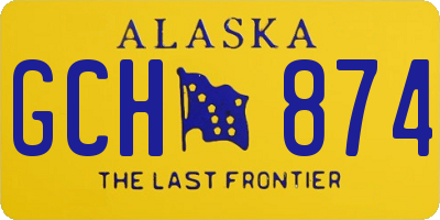 AK license plate GCH874