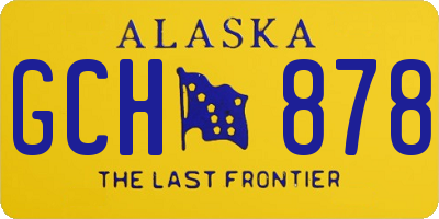AK license plate GCH878
