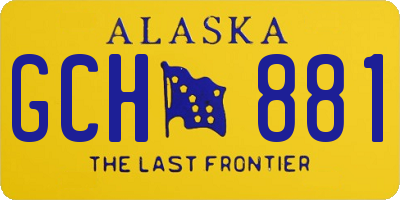 AK license plate GCH881