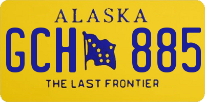 AK license plate GCH885