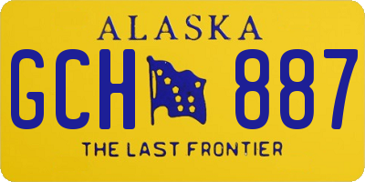 AK license plate GCH887