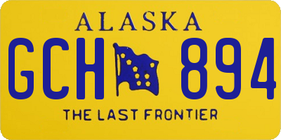 AK license plate GCH894
