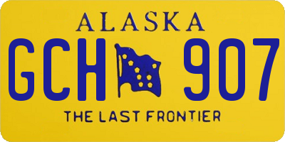 AK license plate GCH907