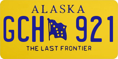 AK license plate GCH921