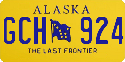 AK license plate GCH924