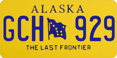 AK license plate GCH929