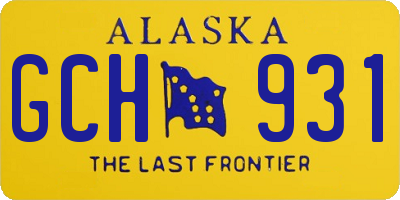 AK license plate GCH931