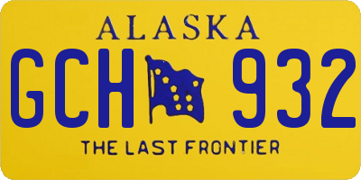 AK license plate GCH932