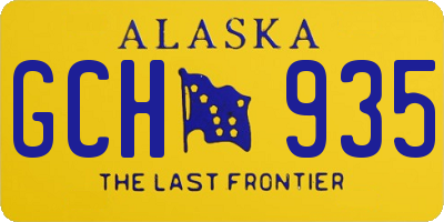 AK license plate GCH935