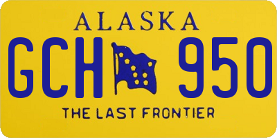 AK license plate GCH950