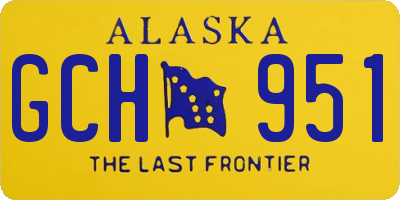 AK license plate GCH951