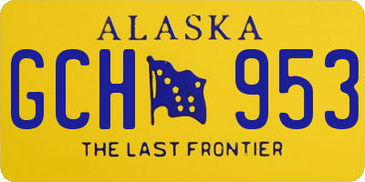 AK license plate GCH953