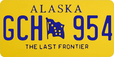AK license plate GCH954