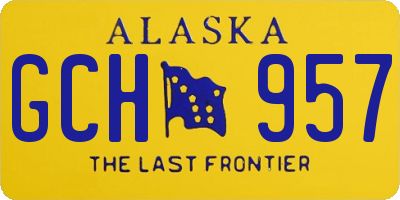 AK license plate GCH957