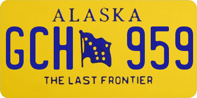 AK license plate GCH959